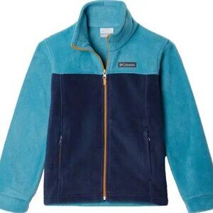 NWT Columbia Youth Steens Mtn Fleece FZ Jacket- Shasta/ Coll. Navy
